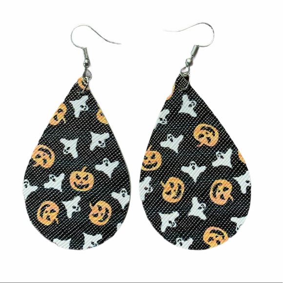 Jewelry - 🌻3 for $12🖤Faux Leather Teardrop Dangle Earrings